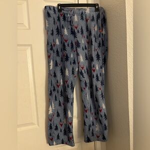 Cozy Blue Tree Print Pajama Pants